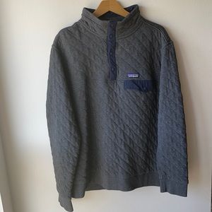 MENS Patagonia Collared Sweat Shirt Grey Large